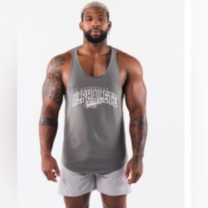 Alphalete Athletics Stadium Raw Cut Tank - Dusty Concrete